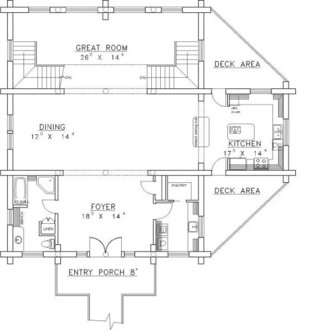 Main Floor Plan for House Plan #459201