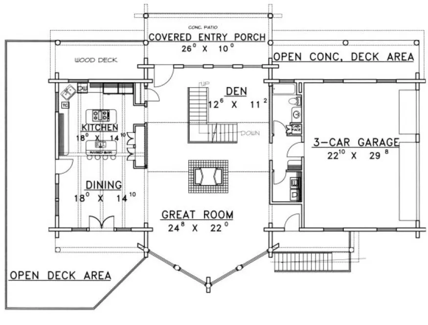 Main Floor Plan for House Plan #450301