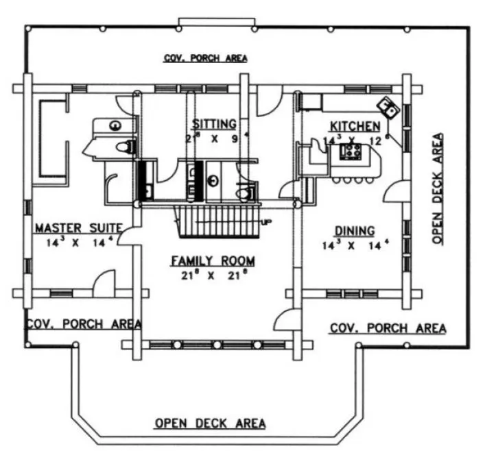 Main Floor Plan for House Plan #451301