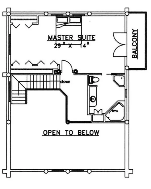 Second Floor Plan for House Plan #452301