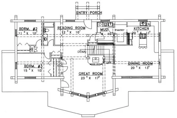 Main Floor Plan for House Plan #453301