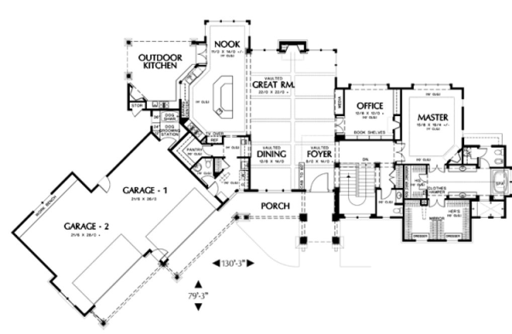 Main Floor Plan for House Plan #321141
