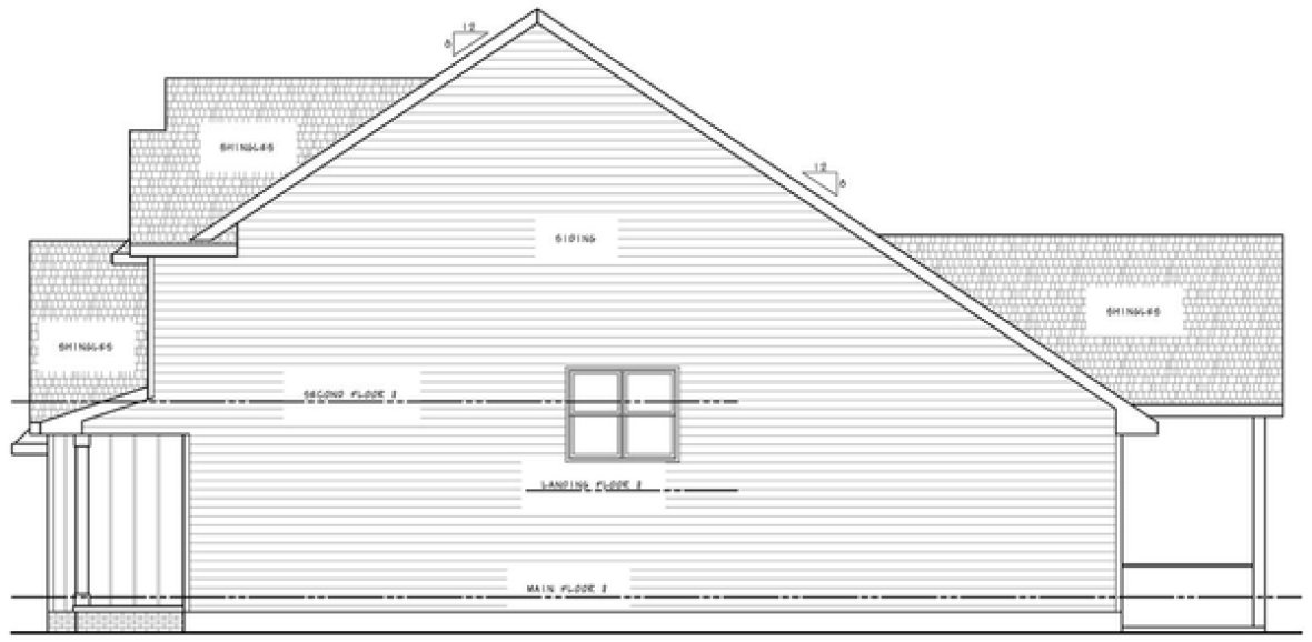 Right Elevation for House Plan #157342