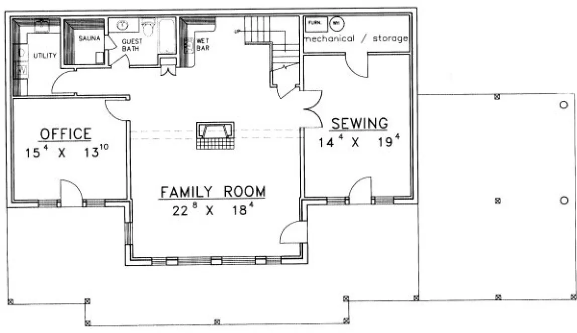 Basement Plan for House Plan #456301