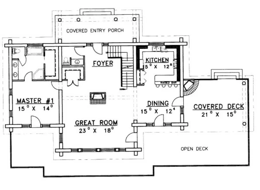 Main Floor Plan for House Plan #456301
