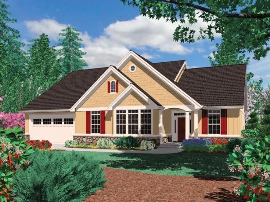 Full Rendering for House Plan #321321