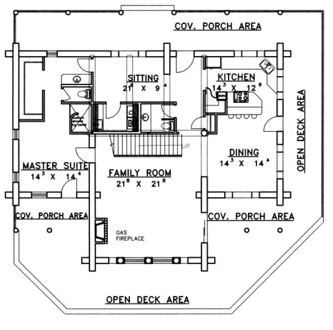 Main Floor Plan for House Plan #457301