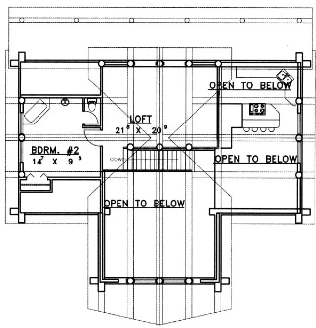 Second Floor Plan for House Plan #457301