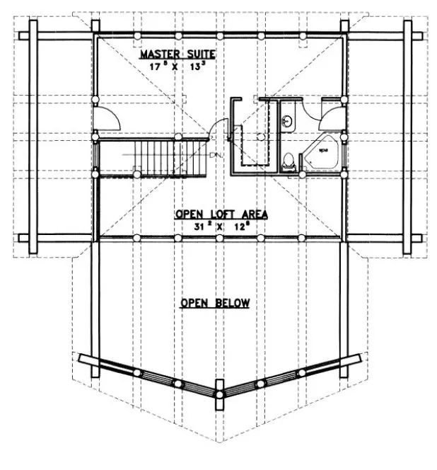 Second Floor Plan for House Plan #458301