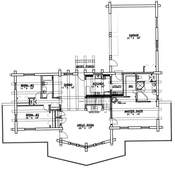 Main Floor Plan for House Plan #459301