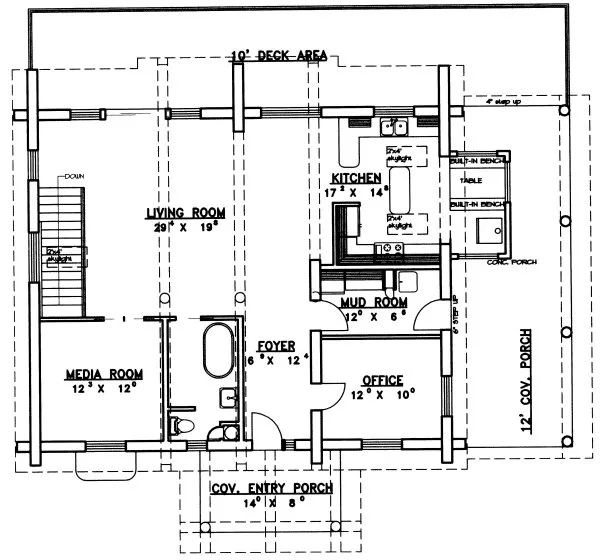 Main Floor Plan for House Plan #450401