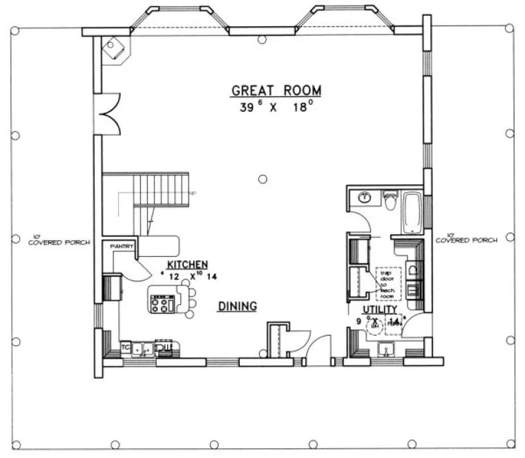 Main Floor Plan for House Plan #452401