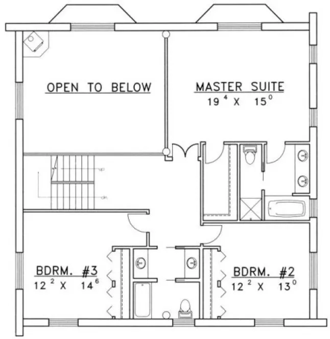 Second Floor Plan for House Plan #452401