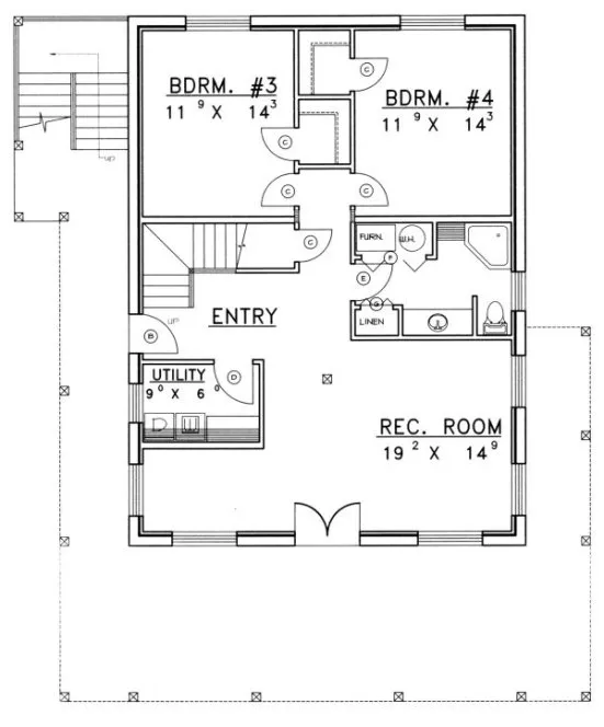 Basement Plan for House Plan #454401