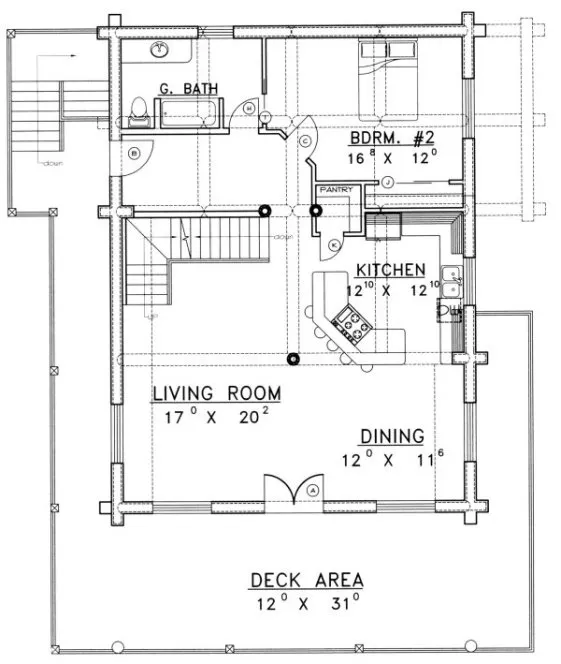 Main Floor Plan for House Plan #454401