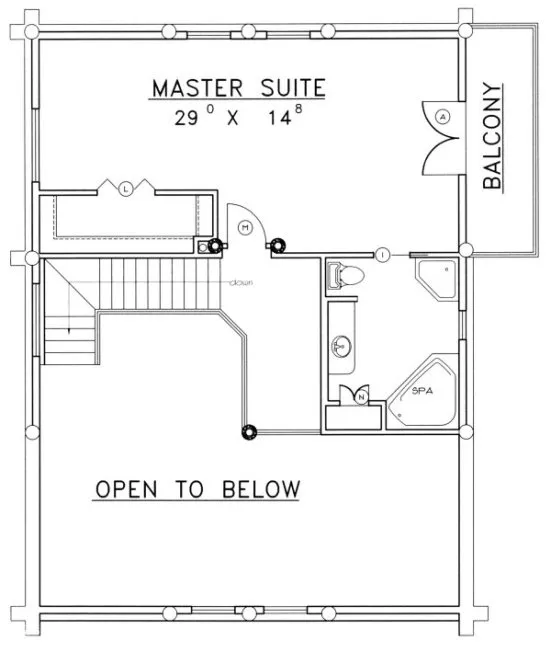 Second Floor Plan for House Plan #454401