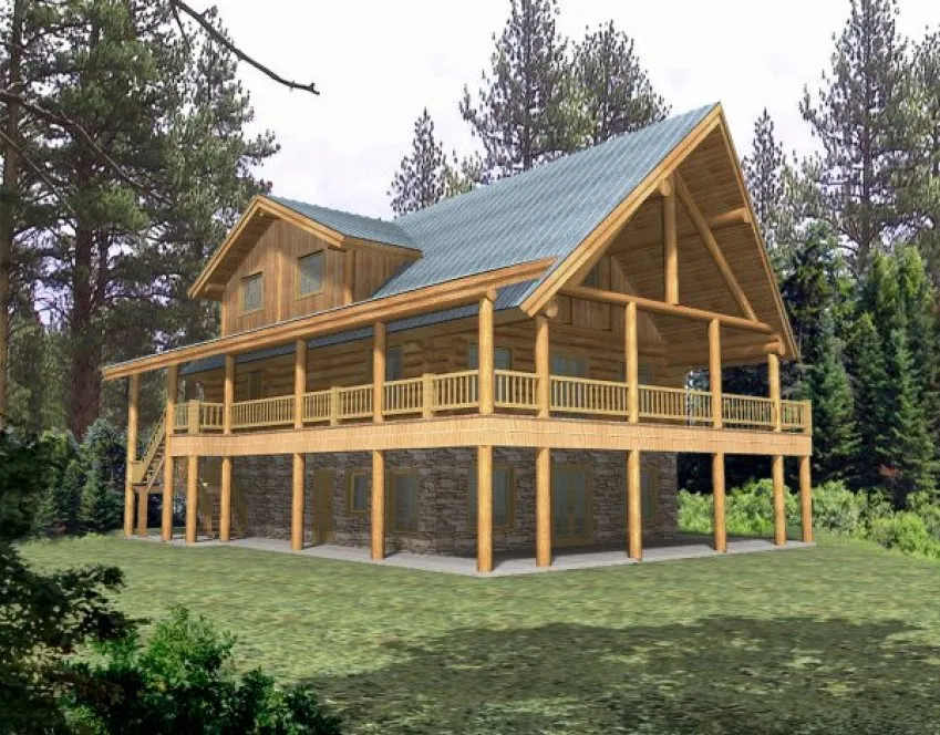 Full Rendering for House Plan #454401