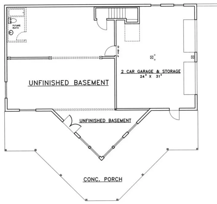 Basement Plan for House Plan #456401