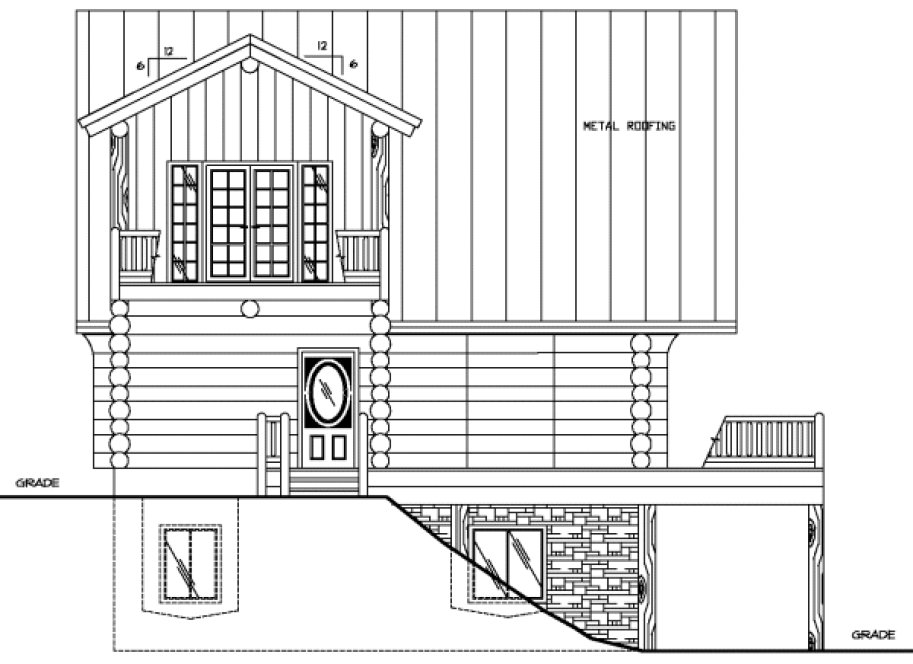 Left Elevation for House Plan #457401