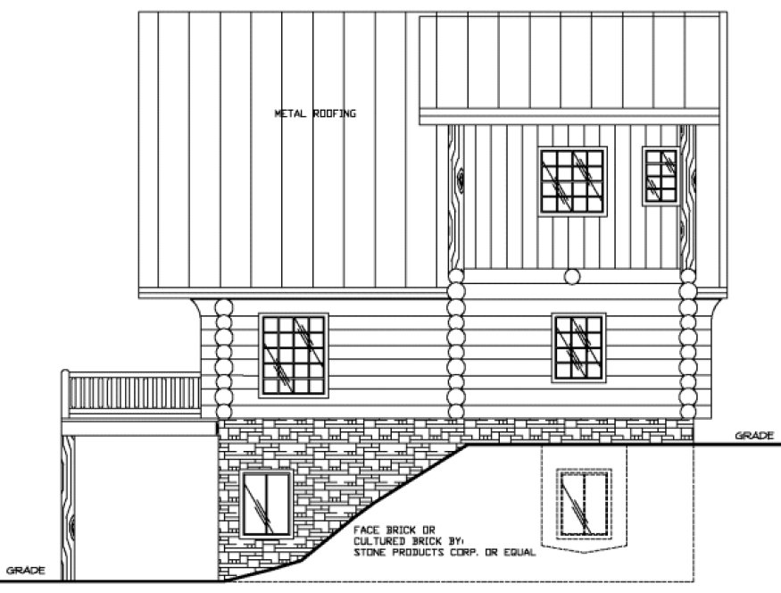 Right Elevation for House Plan #457401