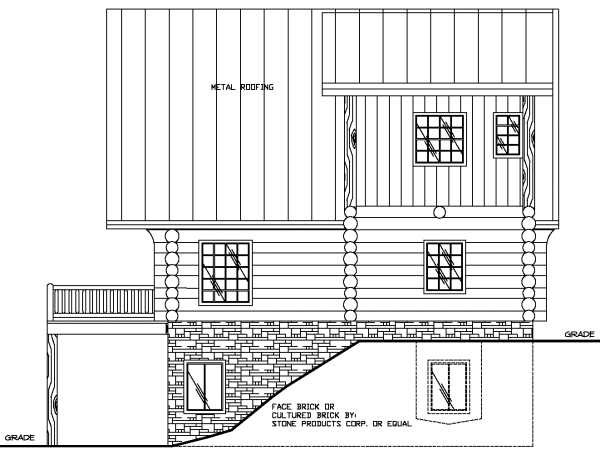 Right Elevation for House Plan #457401