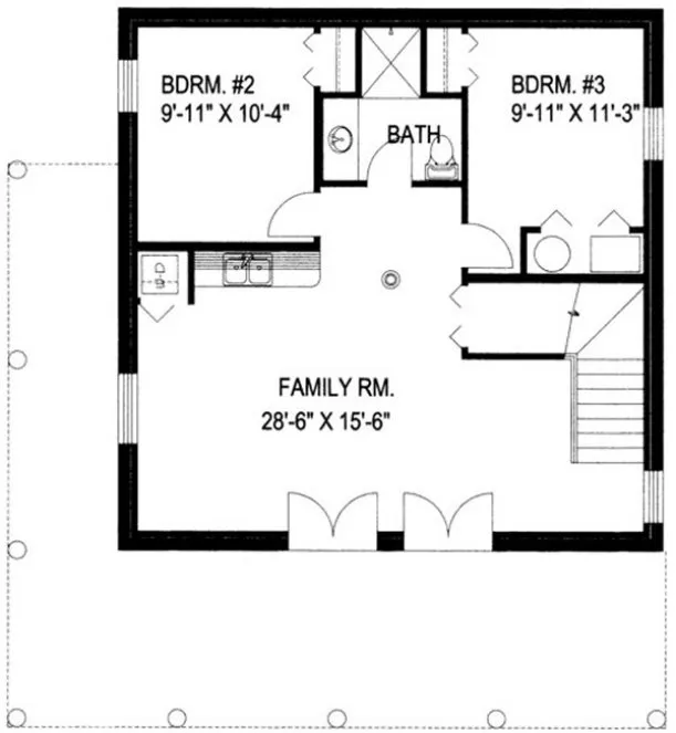 Basement Plan for House Plan #457401