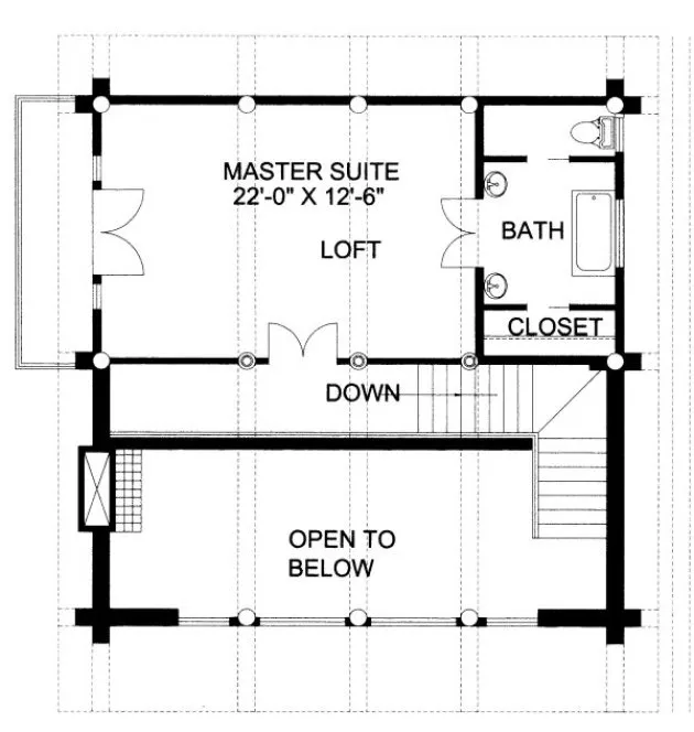 Second Floor Plan for House Plan #457401