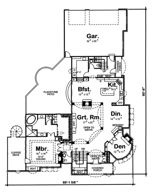 Main Floor Plan for House Plan #707914
