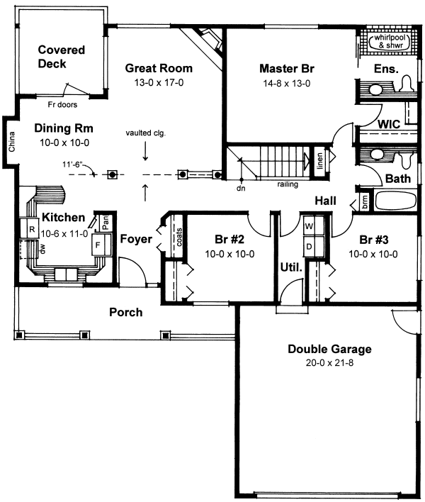 Main Floor Plan for House Plan #203002