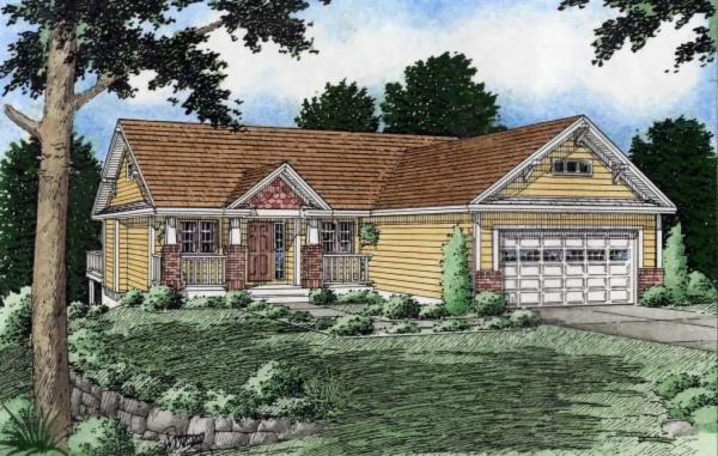 Full Rendering for House Plan #203002