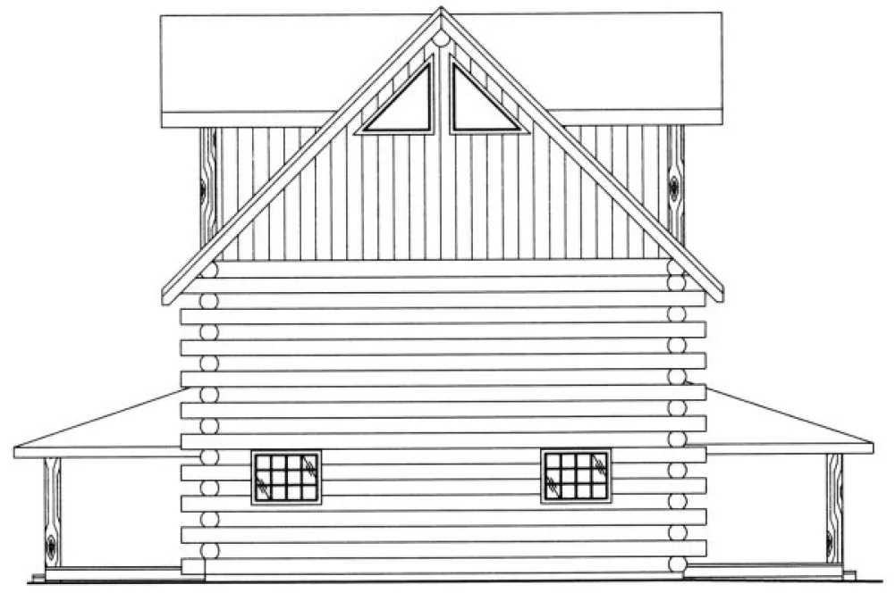 Rear Elevation for House Plan #458401