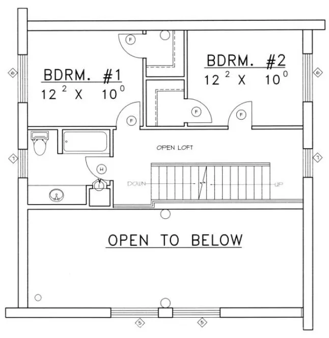 Second Floor Plan for House Plan #458401