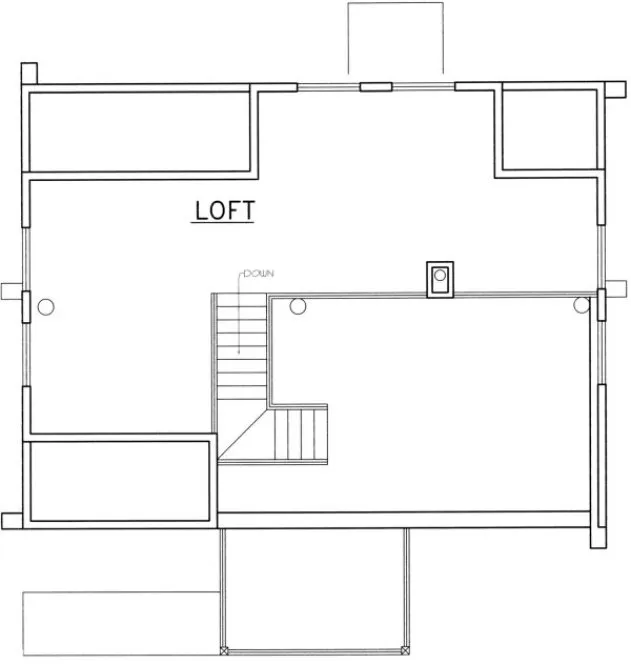 Second Floor Plan for House Plan #459401