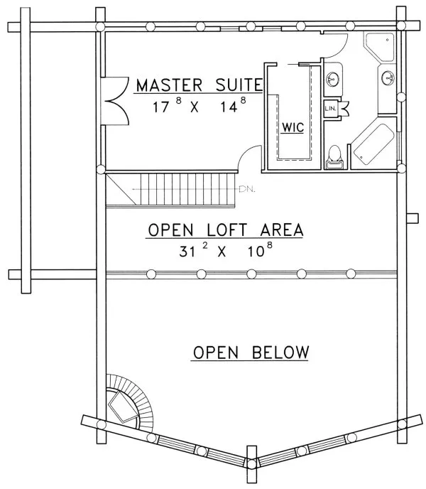 Second Floor Plan for House Plan #450501
