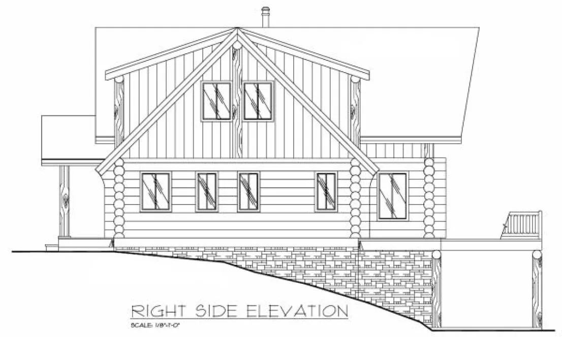 Right Elevation for House Plan #453501