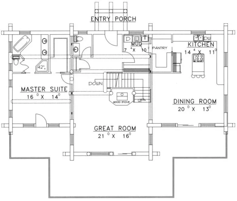 Main Floor Plan for House Plan #453501