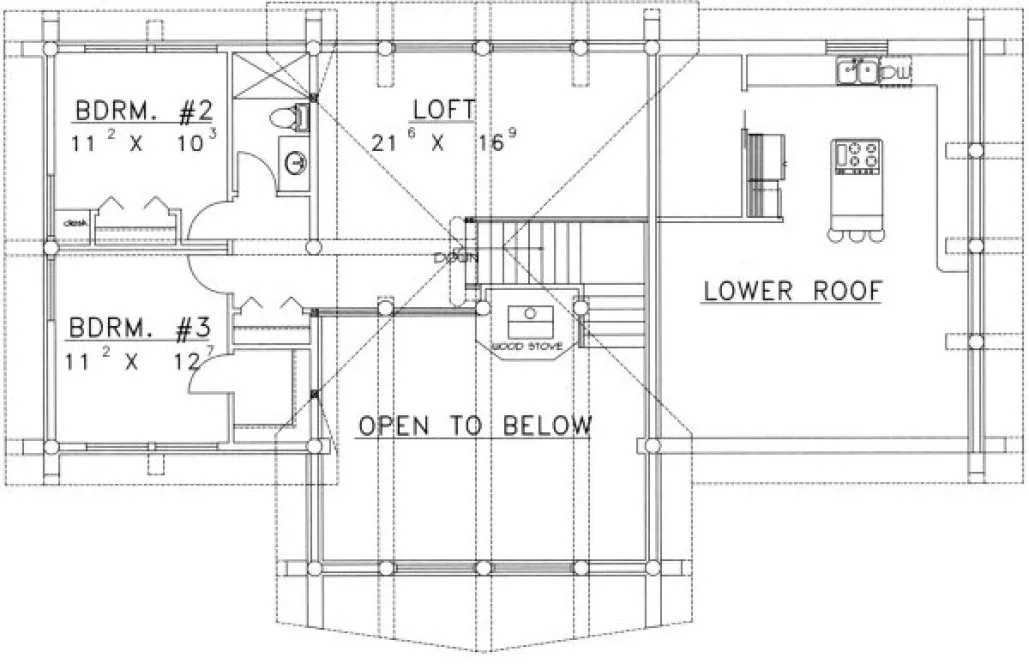 Second Floor Plan for House Plan #453501