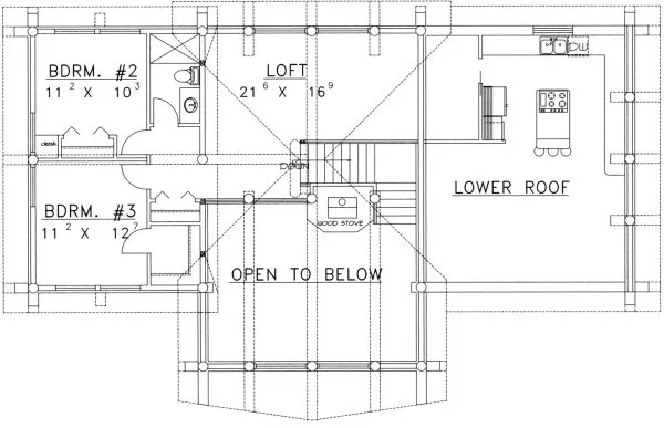 Second Floor Plan for House Plan #453501