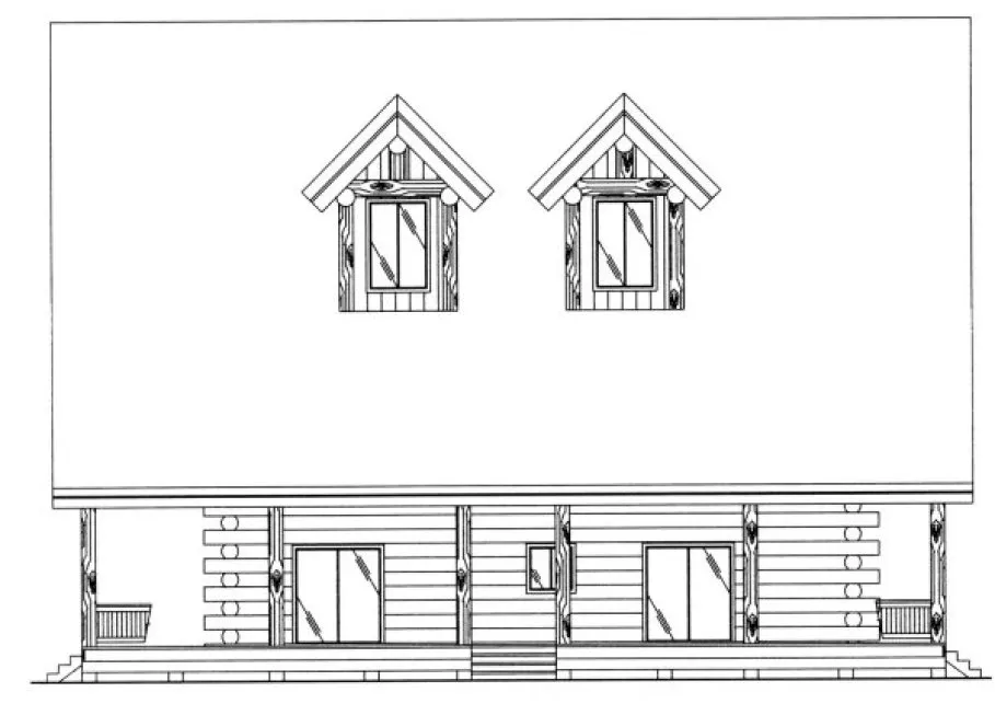 Right Elevation for House Plan #455501