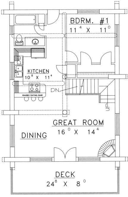 Main Floor Plan for House Plan #456501