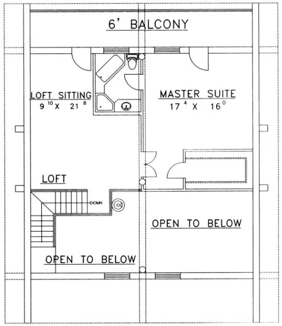 Second Floor Plan for House Plan #457501