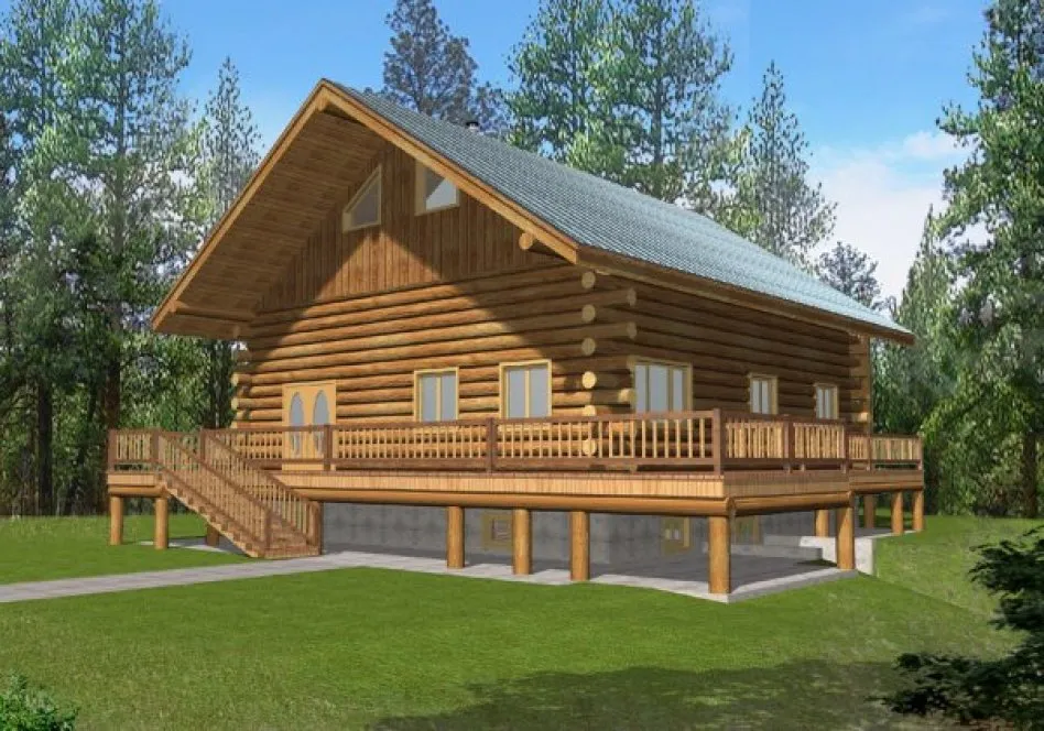 Full Rendering for House Plan #457501