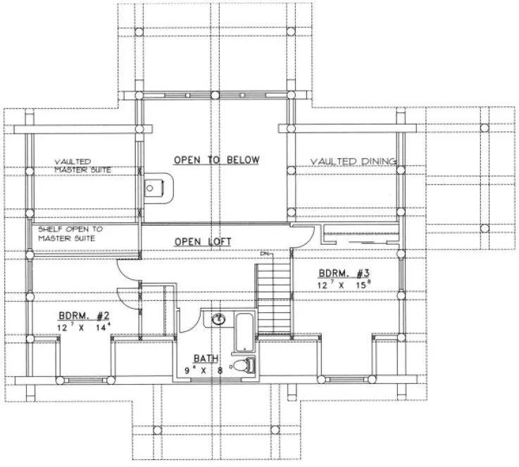 Second Floor Plan for House Plan #459501