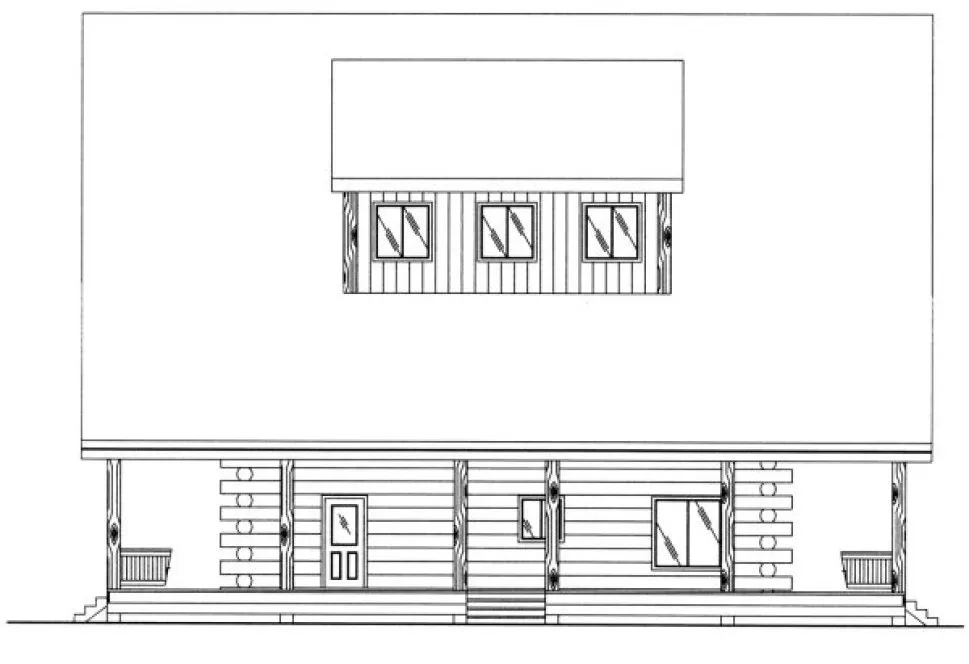 Right Elevation for House Plan #450601