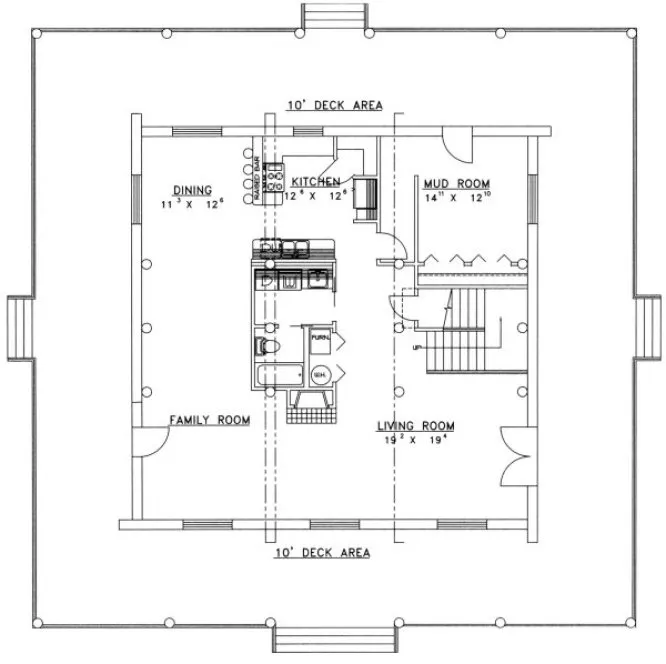 Main Floor Plan for House Plan #450601