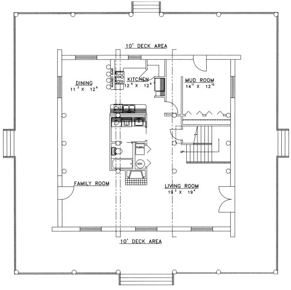 Main Floor Plan for House Plan #450601