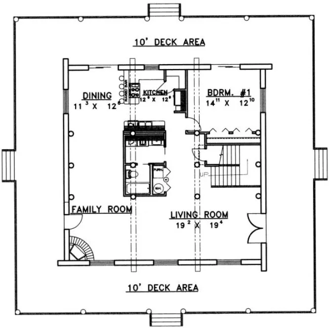 Main Floor Plan for House Plan #451601