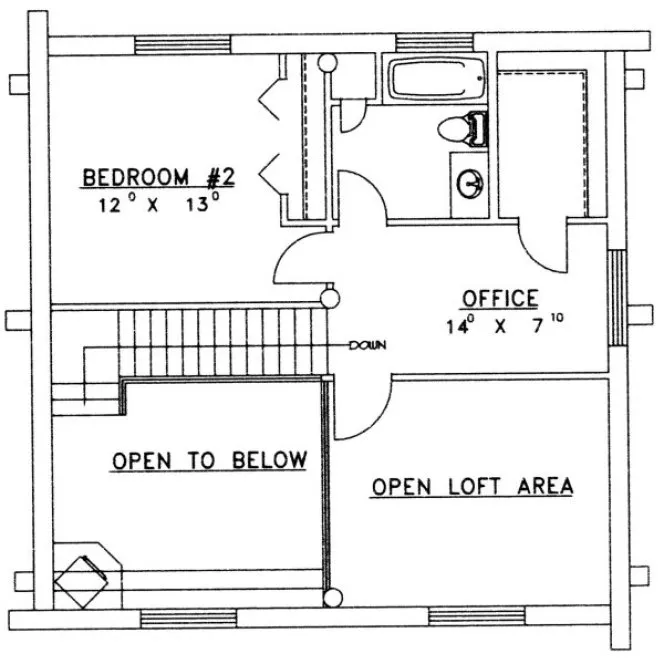 Second Floor Plan for House Plan #454601