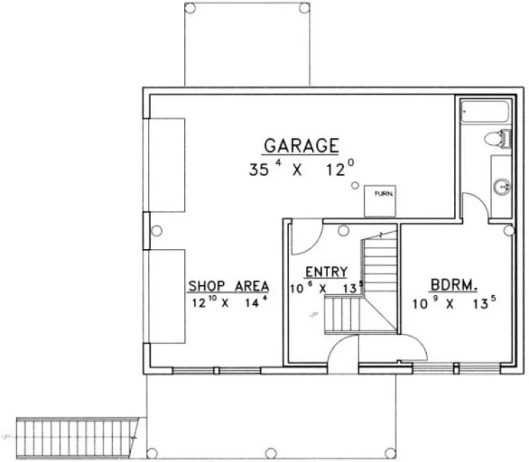 Basement Plan for House Plan #456601
