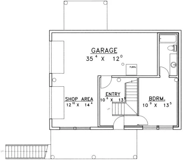 Basement Plan for House Plan #456601